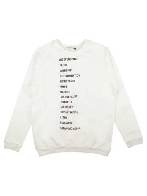 Raf Simons Crewneck Writing Sweatshirt 'White'