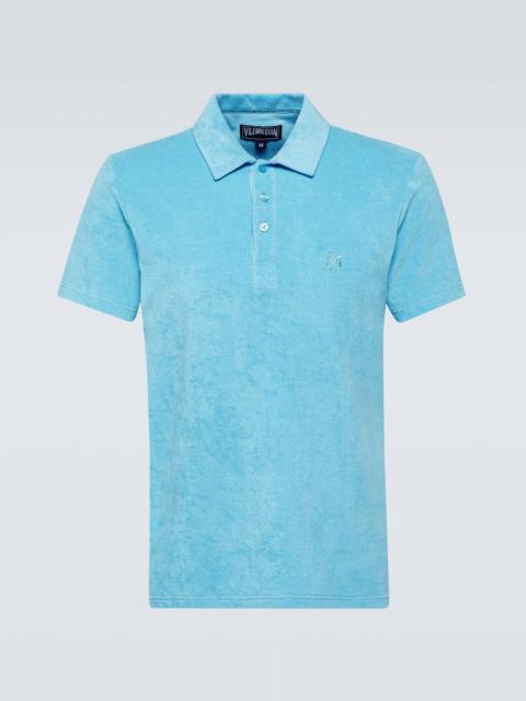 Phoenix cotton-blend terry polo shirt