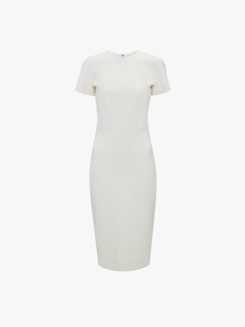 Victoria Beckham Fitted T-Shirt Dress In Ivory