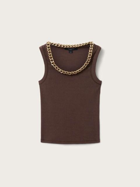ALLSAINTS LUCY SLEEVELESS SLIM FIT RIBBED TANK TOP
