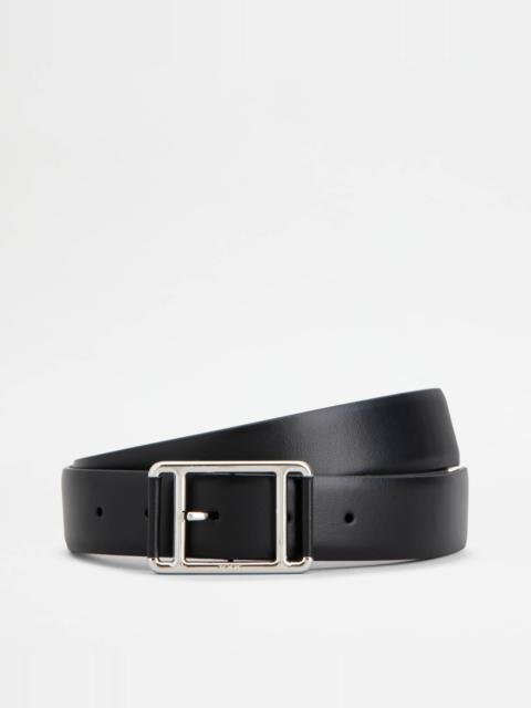 Tod's BELT IN LEATHER - BLACK