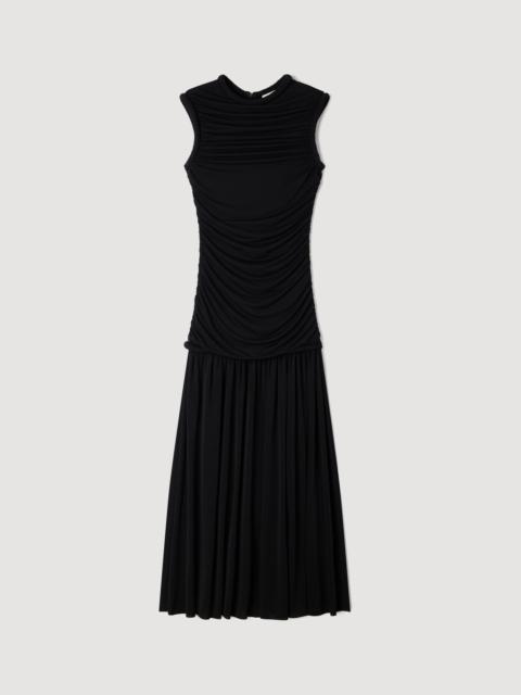 Sandro DRAPED MAXI DRESS