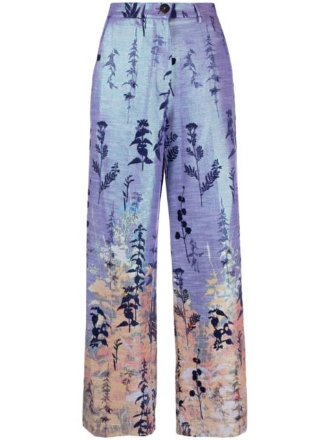 forte_forte jacquard iridescent high-waist palazzo pants