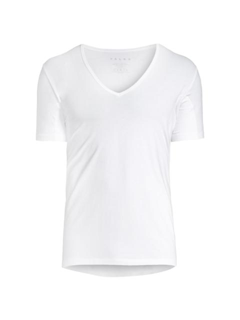 FALKE Men's Short-Sleeve V-Neck T-Shirt - White
