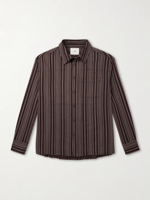 The Elder Statesman Striped Wool and Cashmere-Blend Shirt