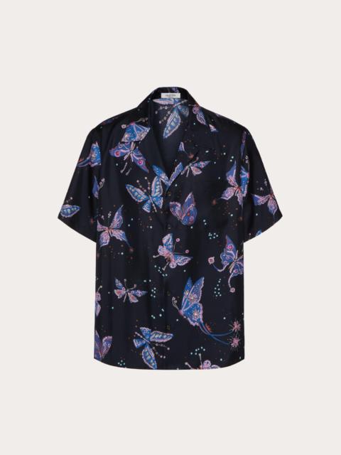 SILK SHIRT WITH VALENTINO UTOPIA BUTTERFLY PRINT