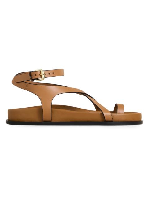 A.EMERY A. Emery Women's Jalen Slim Leather Sandals - Deep Tan
