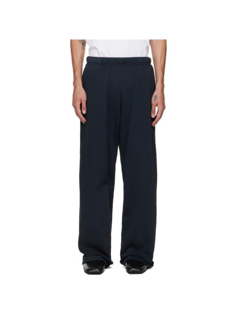 LES TIEN Black Heavyweight Puddle Sweatpants