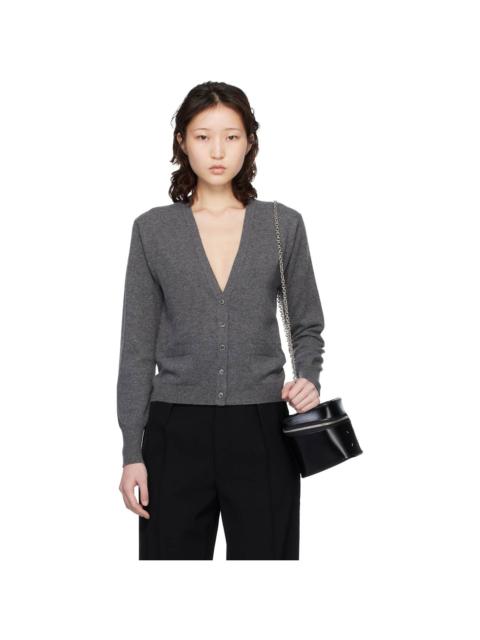 Gray Virgin Wool Cardigan