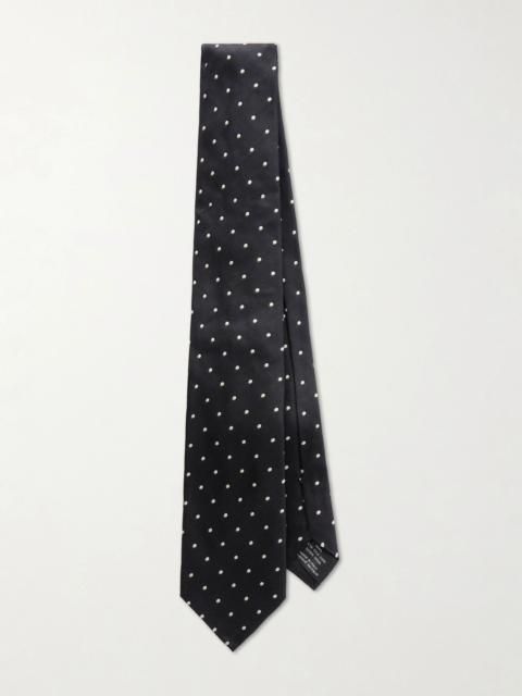 TOM FORD Polka Dot Silk Tie Black