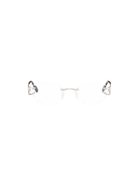 Cartier Silver Oval Glasses