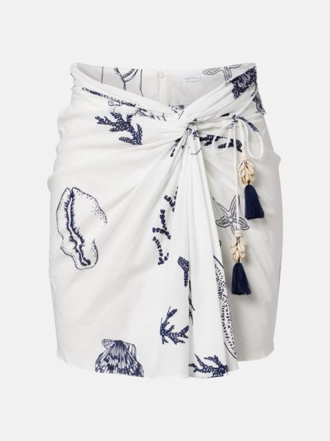 Poupette St Barth Tilda printed cotton wrap skirt