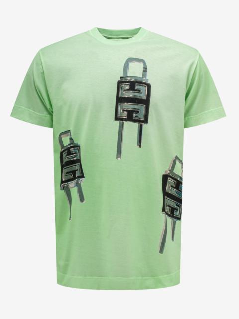 Green 4G Padlock Print T-Shirt