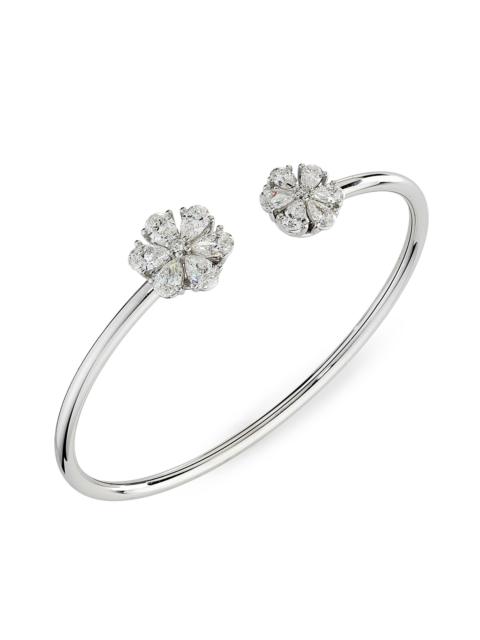 Chopard Women's L´Heure Du Diamant 18K White Gold & 2.39 TCW Diamond Flower Cuff - White Gold