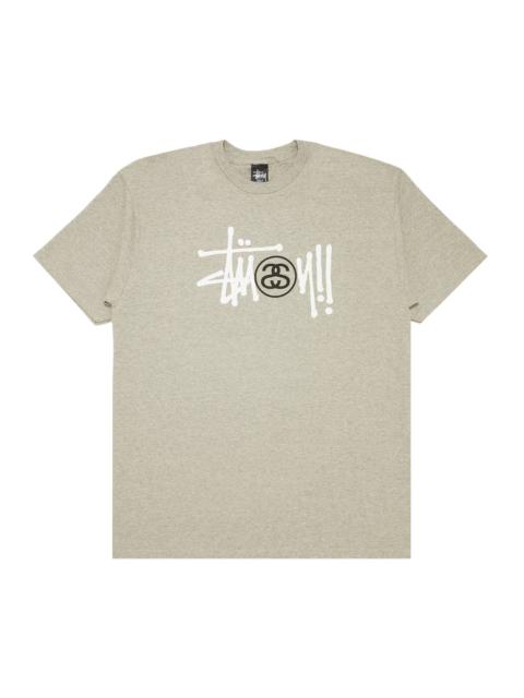 Stussy Basic Logo SS Stock Tee 'Grey Heather'