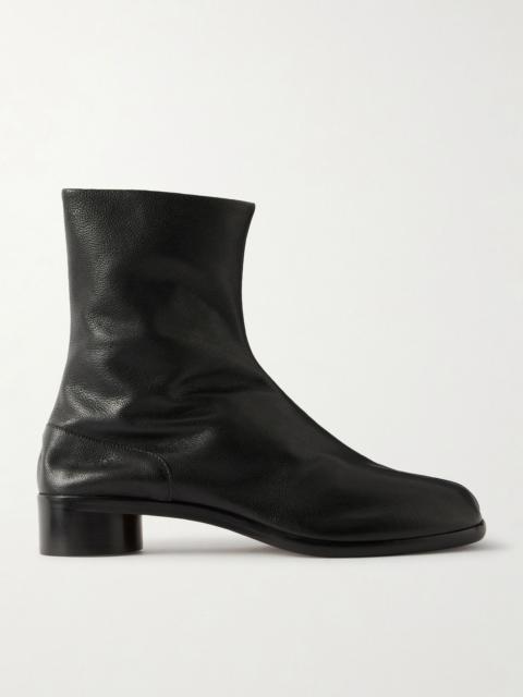 Maison Margiela Tabi Split-Toe Textured-Leather Ankle Boots Black