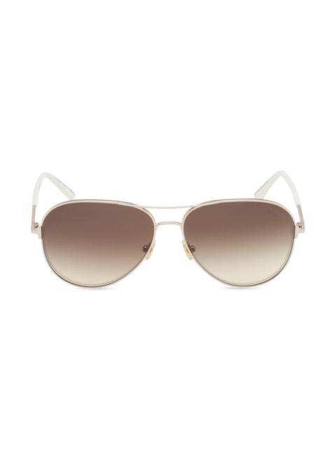 TOM FORD Women's Clark 59MM Pilot Sunglasses - Rose Gold Grey