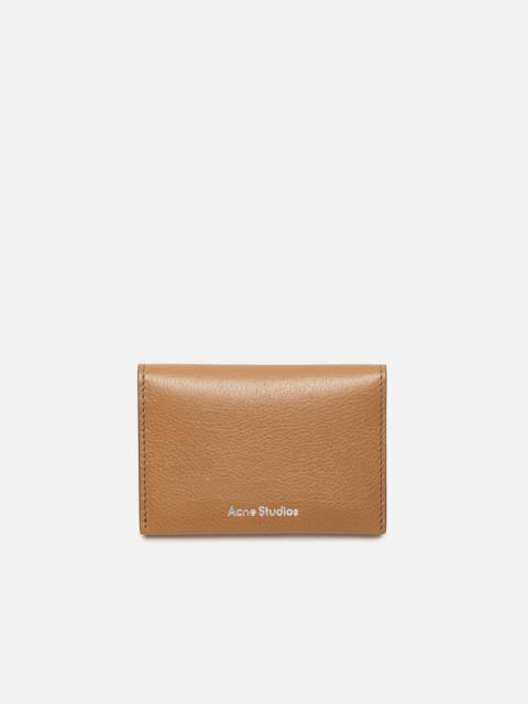 Acne Studios Folded card holder - Caramel brown