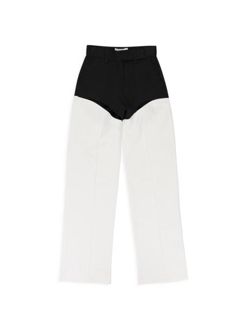 Rhude CUT OUT MOTO STRAIGHT PANTS "BLACK/WHITE" RHSS22PA003131190119
