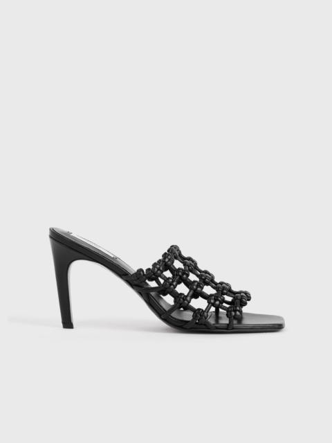 Totême Braided-leather bandeau mules black