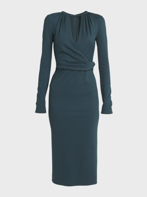 GIORGIO ARMANI Keyhole Milano Jersey Sheath Dress