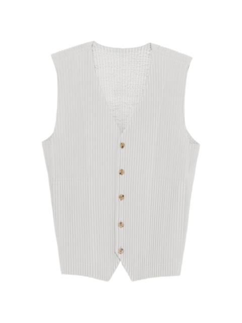 ISSEY MIYAKE buttoned pleated vest