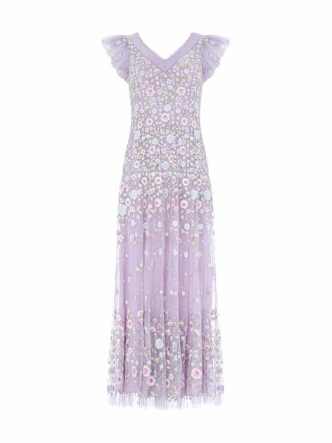 Needle & Thread Ethereal Blooms Short Sleeve Ankle Gown