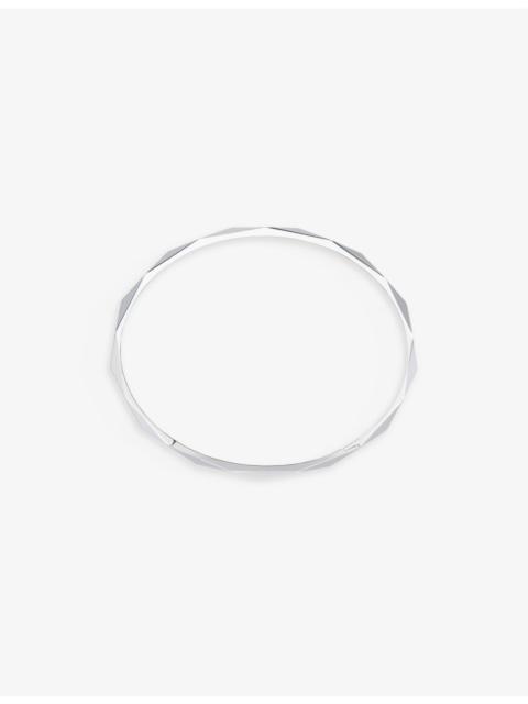 Boucheron Facette 18ct white-gold bangle bracelet