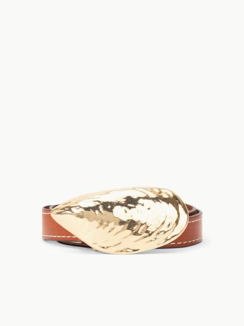 STAUD STAUD SHELL BUCKLE BELT TAN