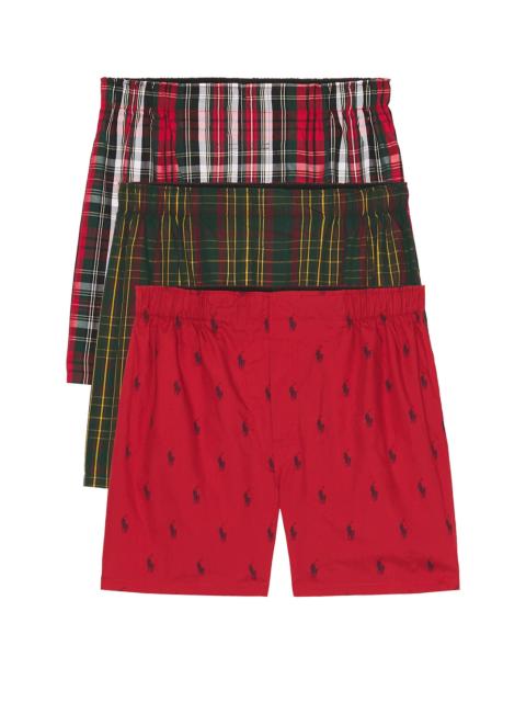 Polo Ralph Lauren Classic Fit Cotton 3 Pack Woven Boxers