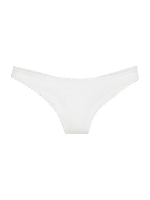 KIKI DE MONTPARNASSE Women's Crochet Lace Thong - Ivory