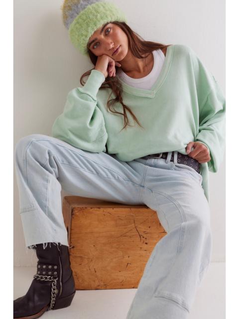 FREE PEOPLE We The Free Venice V-Neck Sweatshirt
