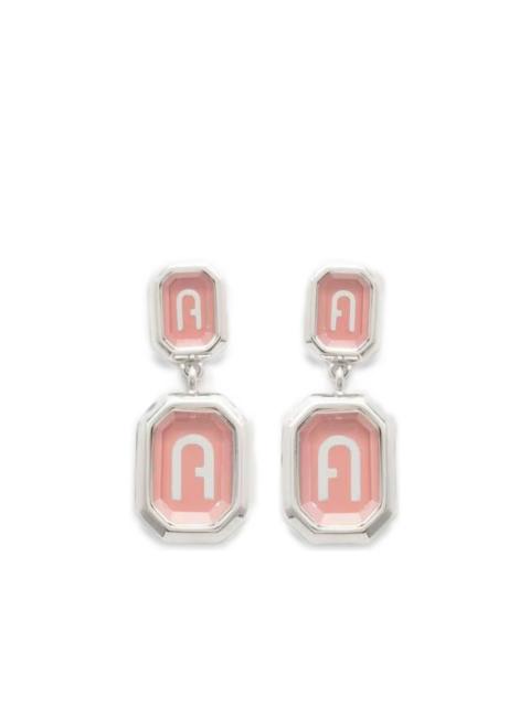 FURLA logo-detail drop earrings