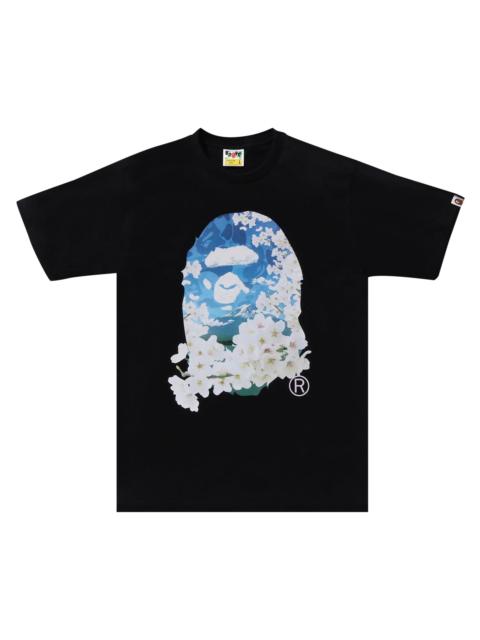 A BATHING APE® BAPE Sakura Photo Ape Head Tee 'Black'