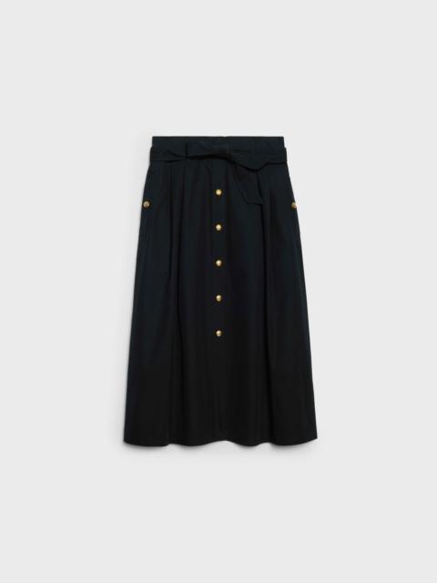 CELINE HIGH-WAIST COTTON TWILL SKIRT