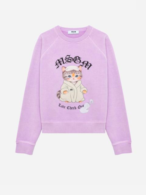 MSGM Sweatshirt with print and patch
