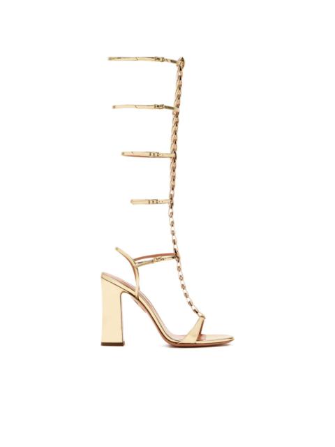 AQUAZZURA 105mm Destiny Gladiator leather sandals