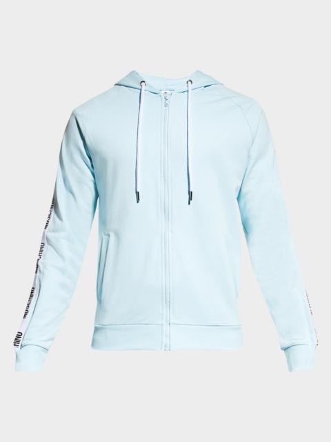 Moschino Men's Logo-Tape Zip Hoodie