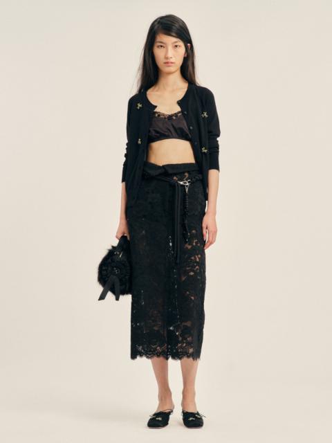 Simone Rocha Peeling Waist Column Skirt