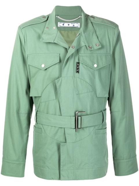 Off-White belted-waist military jacket