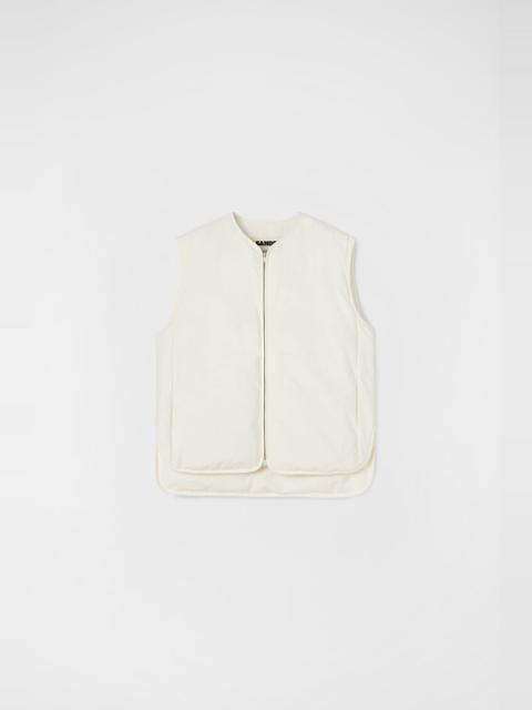 ダウンベスト Jil Sander Ivory cotton sleeveless down jacket Jil Sander Ivory cotton sleeveless down jacket