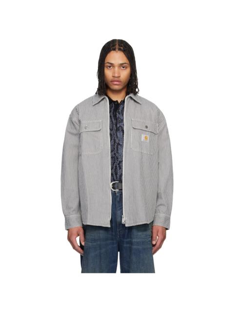 Carhartt WIP White & Gray Mercer Stripe Overshirt