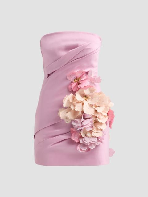Acler Women's Femme Fatale Keble Draped Floral-Appliqué Mini Dress - Blushmuse