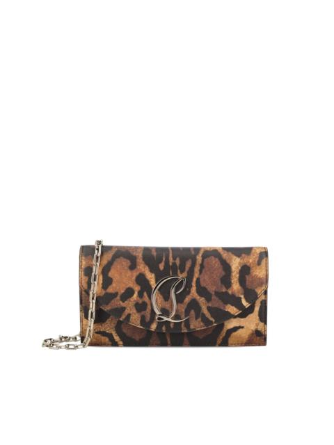 Christian Louboutin Loubi54 leopard-print chain clutch