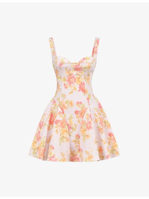 House of CB Bunny Shoulder-Strap Crepe Mini Dress