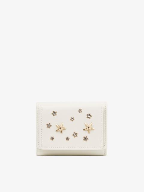JIMMY CHOO Nemo
Latte Calf Leather Wallet with Metal and Crystal Stars