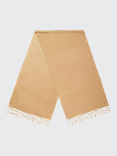 Loro Piana Cashmere Sciarpa Grande Fringe-Trim Scarf