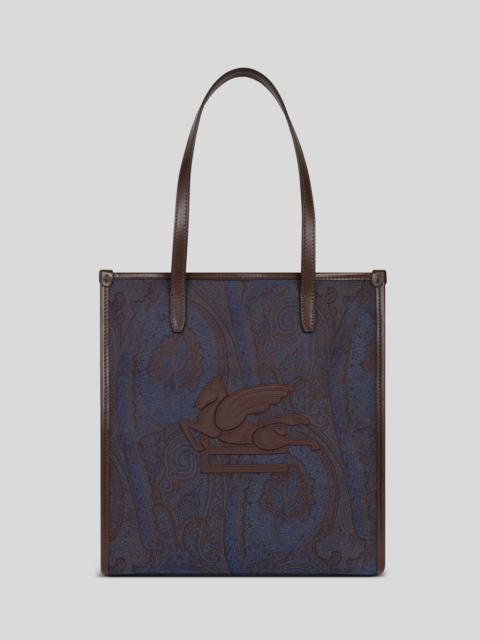 Etro MEDIUM LOVE TROTTER BAG WITH BLUE PAISLEY MOTIF