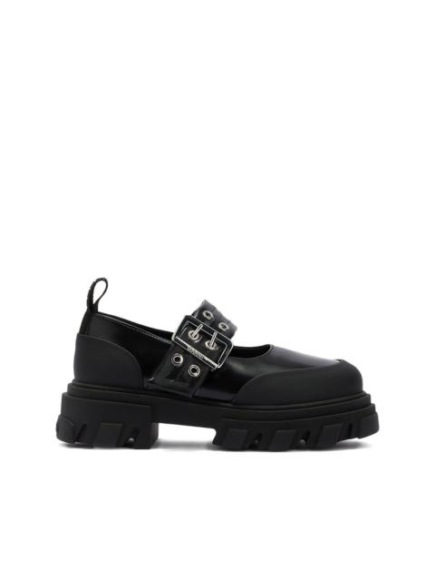 buckled eyelet-detail pumps