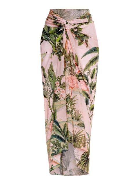 Agua by Agua Bendita Lavanda by The Colony Cotton-Silk Pareo multi